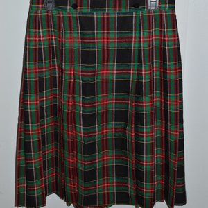 Vintage Karen Scott 12 Tartan Plaid Pleated Skirt High Rise Y2K School Girl 90's